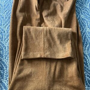 Lands' End Tan/Light Golden color corduroy pull on pants.